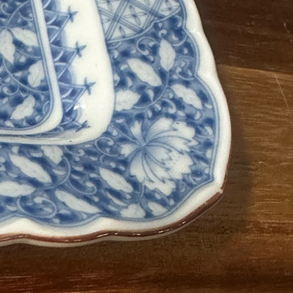 Antique Blue and White Scenic Porcelain Serving Platter - Picture 7 of 9